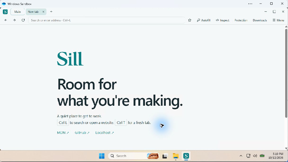 Sill beta24 opened successfully in Windows Sandbox