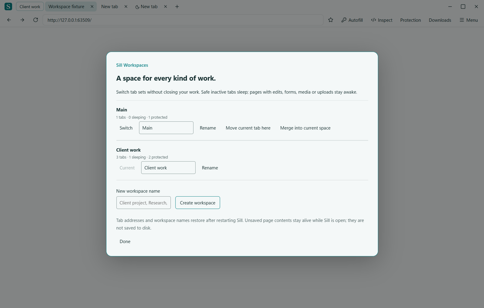Sill named workspace manager